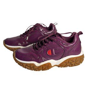 Champion Women’s Tank Tender Sneakers Venetian Purple Patent, Chunky Platform, 9